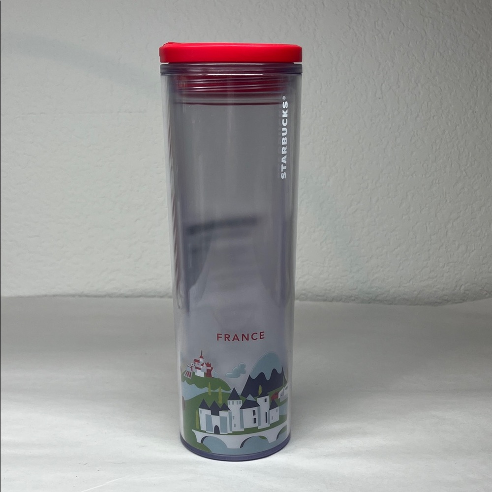 NWT Starbucks Tumbler France Cold Drink Red 16 oz